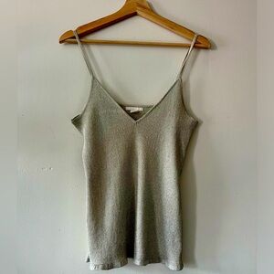 NWOT Champagne sparkly knit top